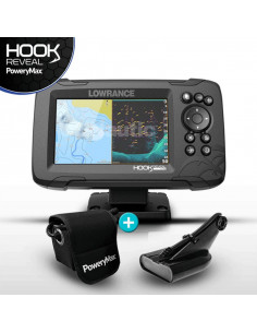  SONDA LOWRANCE HOOK REVEAL 5 GPS PLOTTER HDI 50/200 DOWNSCAN POWERY MAX READY